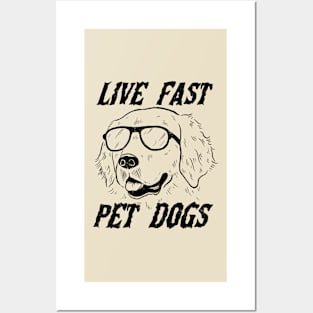 Live fast pet dogs Posters and Art